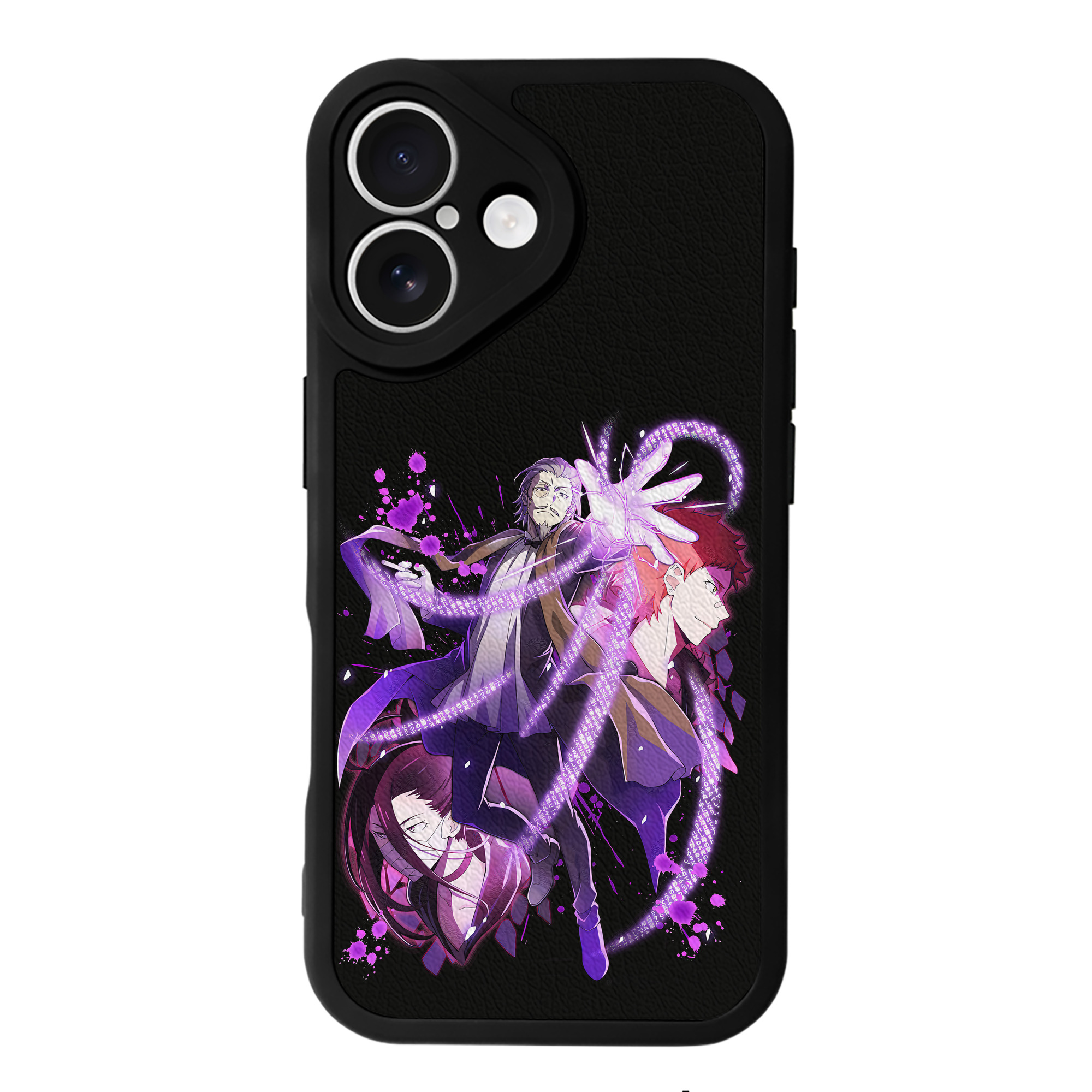 （画像用） 文豪ストレイドッグス Bungo Stray Dogs 【iPhone 16シリーズ対応】シリコンスマホケース（レザー調） 材質：シリコン